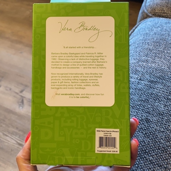 Vera Bradley Lime Up Slide Frame iPhone 5 Case Floral Spring Cute Unique - Picture 3 of 7